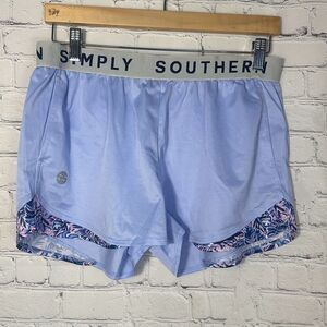Simply Southern Blue Cheer Shorts size XL Polyester